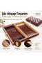 Luxury Wooden 3-in-1 Chess Checkers Backgammon Set Foldable Interlocking Game & Entertainment Set 29 cm Mdl 2 - 5