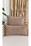 Pearl Velvet Textured Milk Brown Throw Pillow Cover 1 Piece