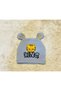 Black Blue 2-Piece Lion Figured Girl Boy Baby Kids Combed Cotton Hat Beanie - 3