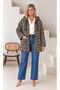 Women's Plus Size Midi Hooded Turn-Down Collar Cashmere Coat 25061 - 2