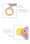 Cute Elephant Teether with Wooden Ring Dried Rose - 5