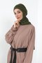 Combed Cotton Boneli Ready-Made Combed Cotton Hooded Shawl Two-Piece Set, Ps-57, Khaki - 7