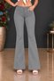 High Quality Women's 5-Pocket Low Rise Flared Skinnyfit Stretchy Jean Pants C619-Stone