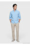 Turquoise Plain Casual Fit Long Woven Casual 100% Linen Shirt - 4