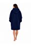 Wellsoft Hooded Wearable Tv Blanket Unisex over Size-Navy Blue - 3