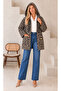 Women's Plus Size Midi Hooded Turn-Down Collar Cashmere Cardigan Jacket Coat 25062 - 4