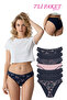 18001-1 Women's 7-Pack Flowers Bikini Panties V6
