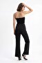 Women's High Waist Loose Fabric Pants - 4