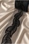 Embroidered Ribbon Accessory with Leaf Pattern on Tulle (1 Meter)