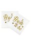 Bride to Be Napkin Gold Gilded White 16-Piece Gold Foil Bachelorette Party Decorations Supplies - 2