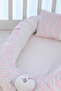 Babynest, Baby Sleeping Bed 0-2 Years - Cotton Fabric - Pink Zigzag - 3