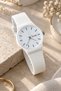 Dual Calendar 2026 Series Unisex White Silicone Cord Men's & Women's Watch - 3