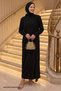 Black Knitwear Set with Vest