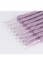 8Pcs Crochet Hooks Purple Crochet Hooks Handmade Crochet Hooks Lightweight Aluminum Needle Yarn Croc