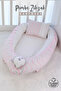 Babynest, Baby Sleeping Bed 0-2 Years - Cotton Fabric - Pink Zigzag - 2