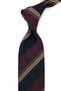 Claret Red - Black Line Pattern Classic Tie with Handkerchief Kk12878 - 3