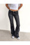 Y2K 4 Seasons Women's Straight Flare Low Waist Gathering Lycra Washable Jean Suitable for School-Casual Combinations Spanish Flare Pants Slim Fit Push-Up