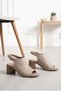 Genuine Leather Heeled Sandals - 2