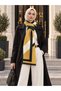 Choose Your Style Mustard Khaki Geometric Patterned Soft Fleece Winter Shawl Scarf 70 X 180 cm - 3
