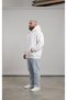 White Kangaroo Model Oversize Mold Men's Sweatshirt - 2