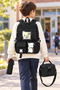 3-Piece Black School and Daily Use Bag Set (Backpack + Lunch Box + Pencil Case) - 2