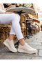 Oneair D26Ys 3215 Cream Genuine Leather Women's Wedge Shoes - 2