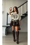 Bitter brown shorts lined pleated skirt - 7