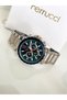 Ferrucci̇- (Silver)Dark Green Inner Dial-Men's Wrist Watch- - 2