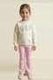 Girl's Crew Neck Ribbed Leggings Set