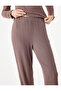 Modal Fabric Textured Wide Leg Pajama Bottoms - 5