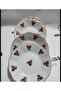 Porcelain Gülri̇z Bordo 11 cm 6 Pieces Tea Plate