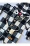 1/3 Year Old Baby Clothing Models Lumberjack Plaid Front Buttoned Hooded Baby Suit Jumpsuit - 5
