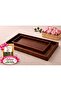 Bamboo Double Tray Set, Serving & Presentation Tray |   20×30 cm – 35×25 Cm, Dark Tone Brown-Acacia