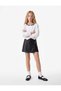 Cotton Crew Neck Long Sleeve Buttoned Poplin Shirt