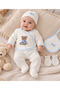 Newborn 0-3 Months Embroidered Patterned 5 Piece Hospital Exit Set (BOXED)