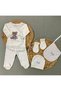 Newborn 0-3 Months Embroidered Patterned 5 Piece Hospital Exit Set (BOXED) - 2