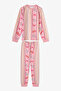 Girl's Pink Snailmail Cuties Cotton Long Sleeve 2-Piece Pajama Set - 2