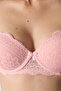 Pink Angelic Lace Padded Push up Bra - 4