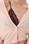 Brown Printed Micro Lace Triangle Bra - 4