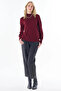 Turtleneck Basic Knitwear Sweater Dark Burgundy - 3