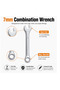 MASTER TOOL 7mm Combination Spanner – Chrome Vanadium Steel Wrench, Open-End & Ring-End Hand Tool