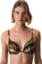 Cesira Intense Push up Zebra Patterned Glitter Bikini Top - 2