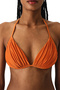 Orange Dorothy Triangle Cup Glitter Bikini Top - 3