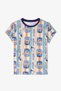 Boy's Orange Sharkines Short Sleeve 2-Piece Pajama Set - 6