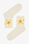 3 Pairs of Cotton Floral Patterned Socks - 3
