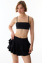 Black Ribbed Sports Bra - 4