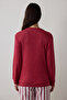 Bordo Good Mood Slogan Printed Thermal Effect Sweatshirt Pajama Top - 5