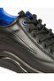 Men's Black Blue Genuine Leather Sports Shoes 4K1Sa16491 - 4