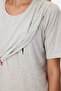 Gray Melange Mama Rahat Day Striped Short Sleeve Pajama Set - 3