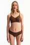 Traceless Brown 24-Hour Cotton Removable Pad Bra - 5